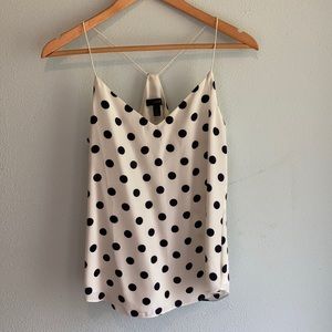 J. Crew polka dot top. Size S. Lined. No flaws.